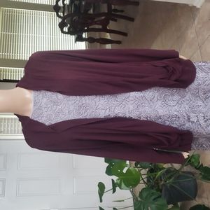 Cold Water Creek L open front draped cardi big slouch pockets sooofffttt